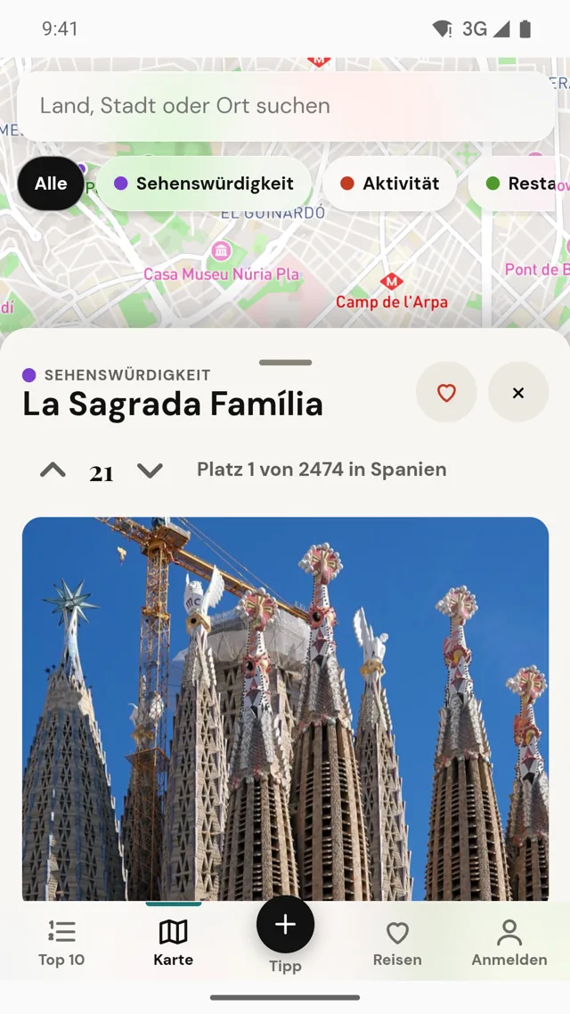 Fernia: Ortsseite der Sagrada Família